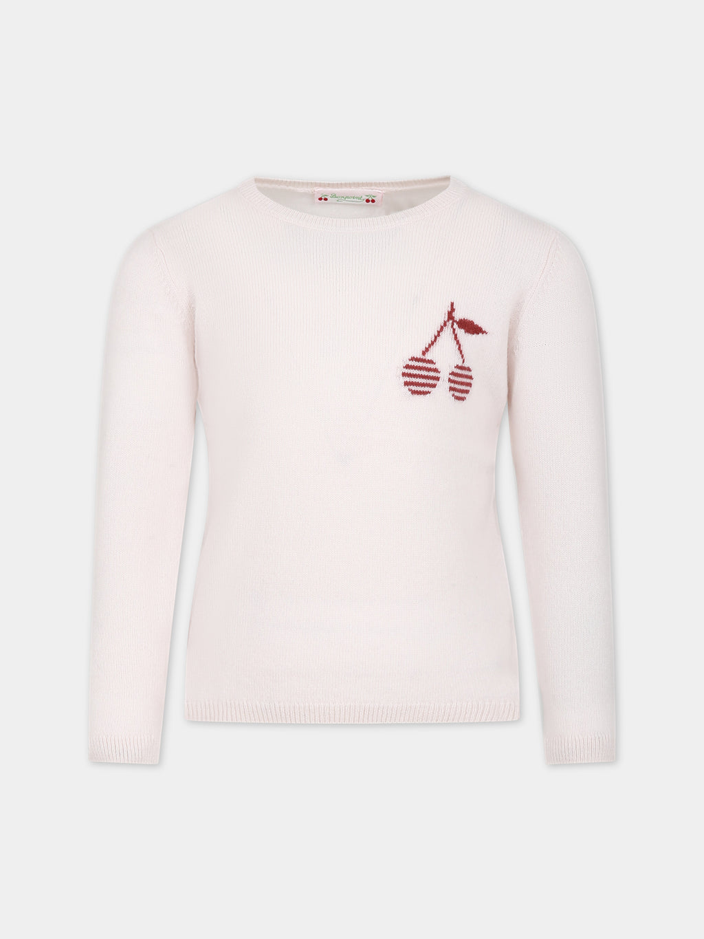 Pin sweater for girl with cherries
